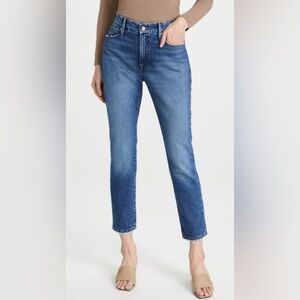 GOOD AMERICAN Sz 18 Good Vintage Mid Wash some Distressing Cropped Jeans